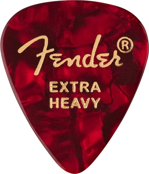 Fender 1980351609 351 Premium Extra Heavy Gitar Penası (Red Moto) | Kırmızı İnci Desen Dikkat Çekici Renk ve Sert Pena Tercih Edenler İçin ürün görseli 1