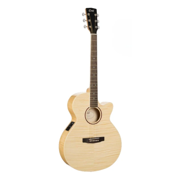 Cort Sfx-fmnat Elektro Akustik Gitar - Naturel (profesyonel) | İnce Kasa (sfx Body) Tasarımı, Alevli Akçaağaç (flame Maple) Arka Ve Yanlar, Gelişmiş Preamp Sistemi ürün görseli 1