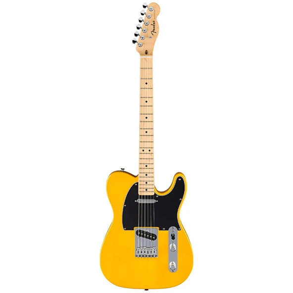 Fender 0266021550 Standard Telecaster Elektro Gitar (Butterscotch Blonde) | Akçaağaç Klavye İkonik Sarı Renk ve Twang Tonu ürün görseli 1
