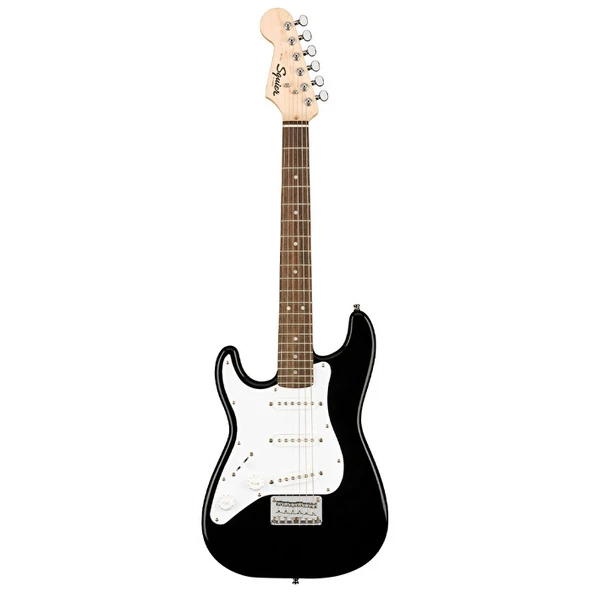 Squier 0370123506 Mini Stratocaster Solak Elektro Gitar (Siyah) | Solak Çalım İçin Kompakt Gövde ve Standart Strat Sesi ürün görseli 1