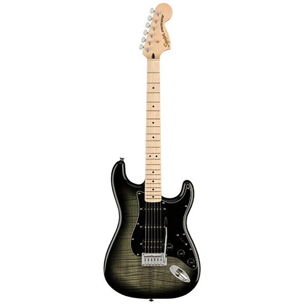 Squier 0378153539 Affinity Stratocaster FMT HSS Gitar (Black Burst) | Alevli Akçaağaç Üst Kapak Siyah Burst ve HSS Manyetikler ürün görseli 1
