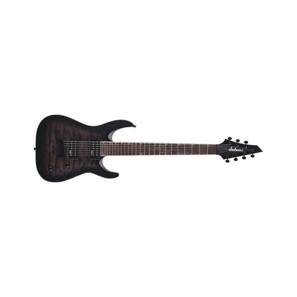 Jackson 2918804585 JS Series Dinky Arch Top JS22Q-7 DKA HT 7 Telli Elektro Gitar (Trans Black Burst) | Egzotik Klavye, Kapitone Akçaağaç Üst ve Sabit Köprü ürün görseli 1