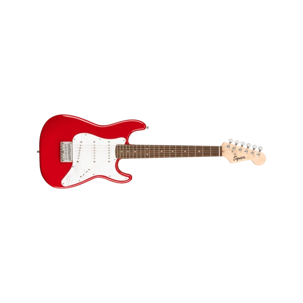 Squier 0370121554 Mini Stratocaster Elektro Gitar (dakota Red - Laurel Klavye) | Başlangıç Ve Seyahat Serisi Kırmızı Renk Kısa Skala Ve Hafif Gövde ürün görseli 1
