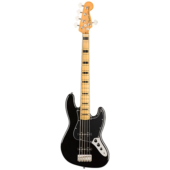 Squier 0374550506 Classic Vibe '70s Jazz Bass V 5 Telli Gitar (Siyah) | 5 Telli Versiyon Akçaağaç Klavye ve Geniş Frekans Aralığı ürün görseli 1