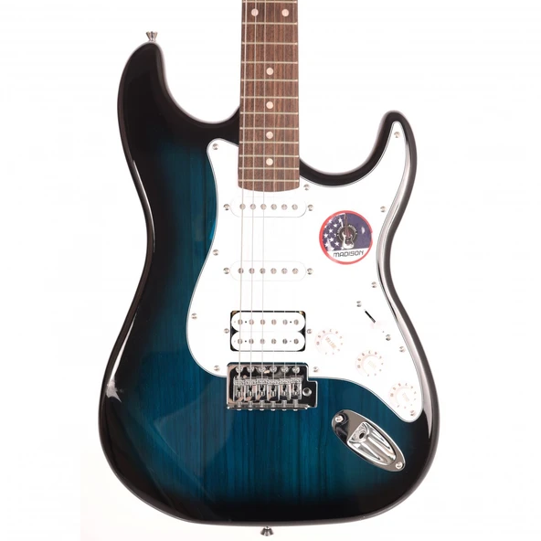Madison MEG-2BLS Elektro Gitar (Blue Burst) | Mavi Geçişli Renk Parlak Finish ürün görseli 1