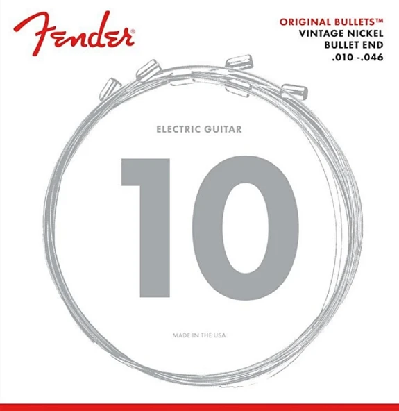Fender 0733150406 Original Kapsül 3150R Pure Nickel Elektro Gitar Teli (10-46) | Bullet Uçlu Tasarım Tremolo Sistemlerinde Stabilite Sağlayan Saf Nikel Tel ürün görseli 1