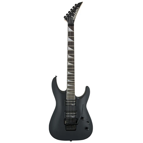 Jackson 2910248568 JS Dinky Arch Top JS32 DKA Elektro Gitar (Satin Black) | Mat Siyah Cila Köpekbalığı Dişi İşaretçiler ve Floyd Rose Tremolo ürün görseli 1