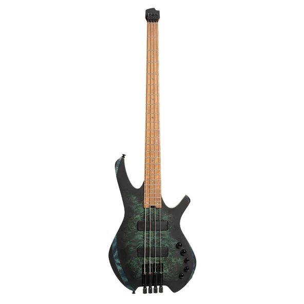 Cort SPACE4SDG Headless 4 Telli Bas Gitar - Star Dust Green (Profesyonel) | Space Serisi Hafif Gövde, Özel Köprü Sistemi, Aktif EQ ve Göz Alıcı Kristal Bitiş ürün görseli 1