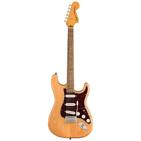 Squier 0374020521 Classic Vibe '70s Stratocaster Gitar (Naturel) | Doğal Ahşap Görünüm Laurel Klavye ve Büyük Headstock ürün görseli 1