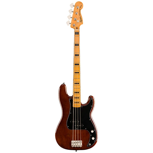 Squier 0374520592 Classic Vibe '70s Precision Bass Gitar (Walnut) | Ceviz Rengi Akçaağaç Klavye ve Vintage P-Bass Tonu ürün görseli 1