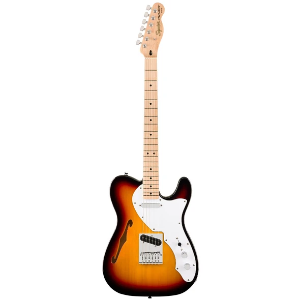 Squier 0378272500 Affinity Telecaster Thinline Elektro Gitar (Orta Seviye) | Akçaağaç Klavye, 3-Color Sunburst, Hafif Yarı Boşluklu Gövde ürün görseli 1