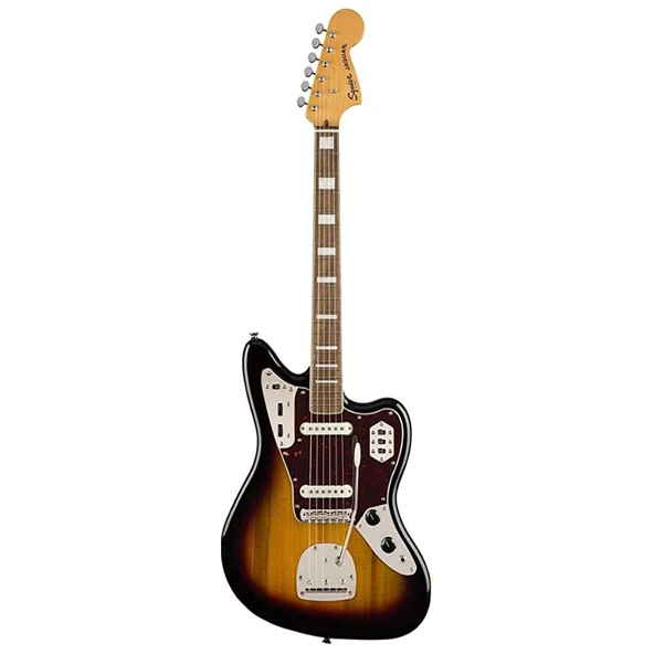 Squier 0374090500 Classic Vibe 70s Jaguar Elektro Gitar (Orta Seviye) | Laurel Klavye, 3-Color Sunburst, Vintage Karakterli Çalım ürün görseli 1