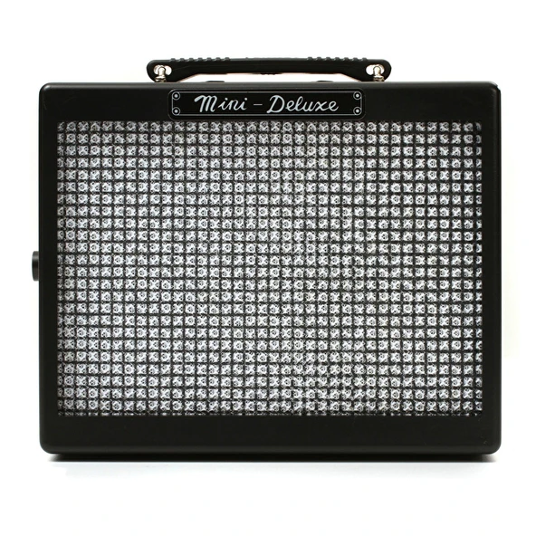 Fender 0234810000 MD20 Mini Deluxe Pilli Elektro Gitar Amfisi (Siyah) | Cep Boyu Efsane Ton Kulaklık Çıkışı ve Klasik Deluxe Görünümü ürün görseli 1