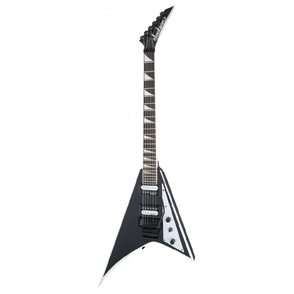 Jackson 2910137572 JS Series Rhoads JS32 Elektro Gitar (Black with White Bevels) | Egzotik Klavye, Köpekbalığı Dişi İşlemeler ve Floyd Rose Tremolo ürün görseli 1