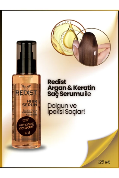 Redist Argan Keratin Saç Serumu 125 Ml 8697926017520 ürün görseli 1
