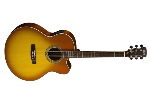 Cort CJ5X-HBS Elektro Akustik Gitar | Jumbo Cutaway - Honey Burst ürün görseli 1
