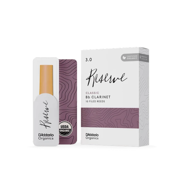 Rico ODCT1030 Organic Reserve Classic Bb Klarnet Kamışı No: 3.0 (Profesyonel) - 10'lu Paket | Organik Üretim, Klasik Kesim ve Zengin Harmonikler ürün görseli 1