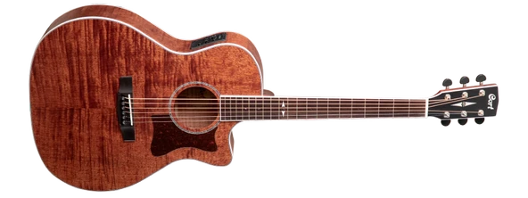 Cort GA5F-FMHOP Grand Auditorium Elektro Akustik Gitar (Profesyonel) | Masif Ladin Kapak, Alevli Akçaağaç Arka ve Yanlar, Fishman Presys EQ Sistemi ürün görseli 1