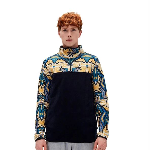 Bad Bear 210221007 Mirage Half-Zip Polar Sweatshirt Mavi ürün görseli 1