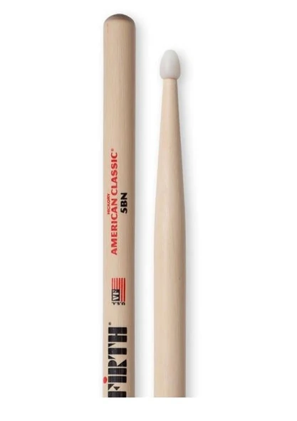 Vic Firth V5BN American Classic 5B Nylon Baget | Naylon Uç - Parlak Zil Sesi - Dayanıklı ürün görseli 1