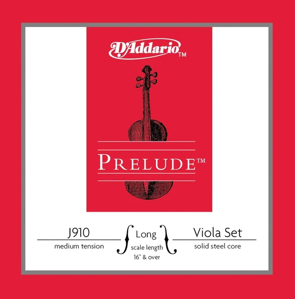Daddario J910LM Viyola Tel Seti | Prelude, Long Scale Medium ürün görseli 1