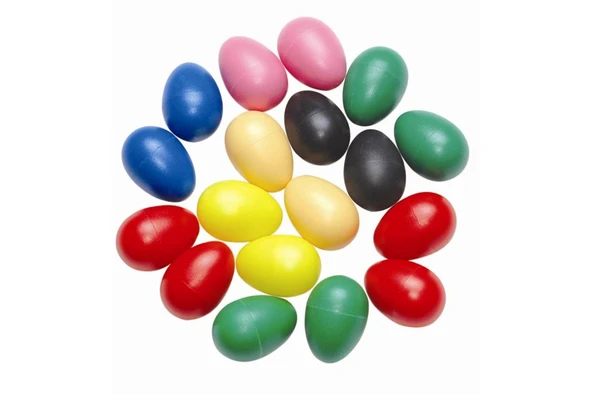 Mitello EGG-27/B Floresan Renkli Yumurta Marakas | Keskin ve Belirgin Ritim Sesi Elde Kaymayan Ergonomik Yüzey Eğlenceli Tasarım ürün görseli 1