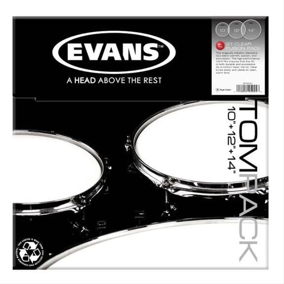 Evans ETP-EC1CTD-S EC1 Coated Tom Deri Seti (Standart - 12-13-16) ürün görseli 1