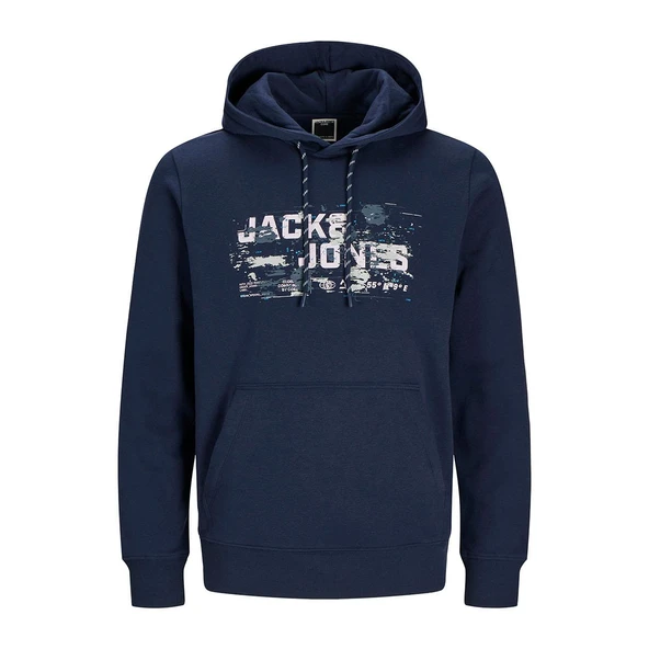 Jack & Jones 12261670 Jcooutdoor Logo Sweat Hood Sn Lacivert ürün görseli 1