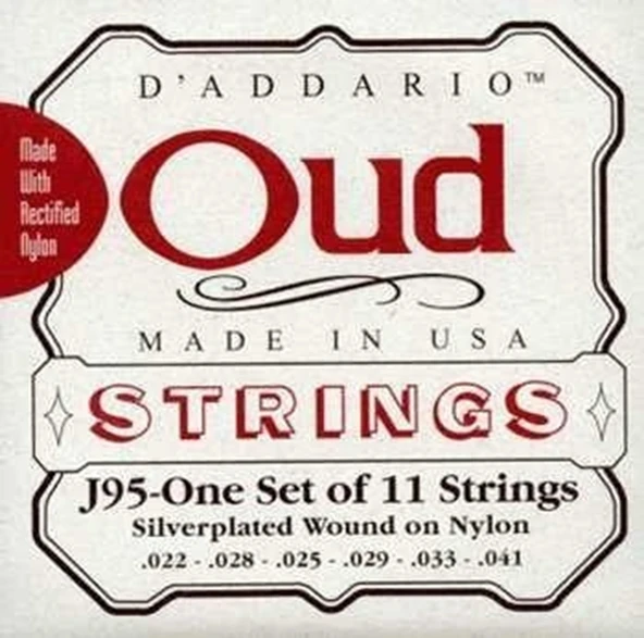 Daddario J95S Ud Tel Seti | 11-Telli Takım, (0.022-0.028) ürün görseli 1
