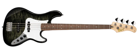 Cort GB24JJTBK Bas Gitar | Transparan Siyah - JJ Manyetik Dizilimi ürün görseli 1