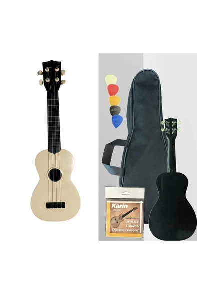 Hawiian XU21-1-BG Soprano Ukulele (Bej) | Naturel Bej Kaplama Geleneksel Ukulele Tınısı Yüksek Kaliteli Burgu Seti ürün görseli 1