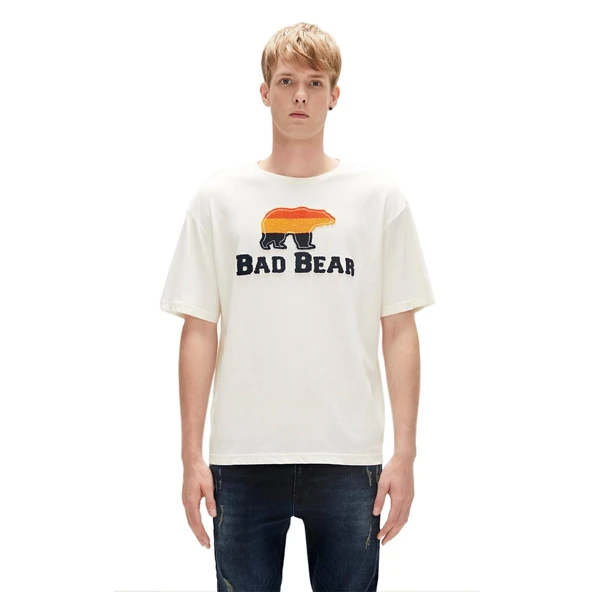 Bad Bear 23.01.07.027 Tripart T-Shirt Beyaz ürün görseli 1