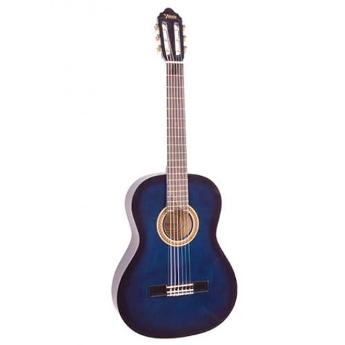 Valencia VC103TBUS 3/4 Klasik Gitar - Mavi Sunburst (Başlangıç Seviyesi) | Sap Ayar Çeliği (Truss Rod), Modern Mavi Sunburst Tasarımı, Isı ve Neme Karşı Dirençli Lamine Gövde ürün görseli 1