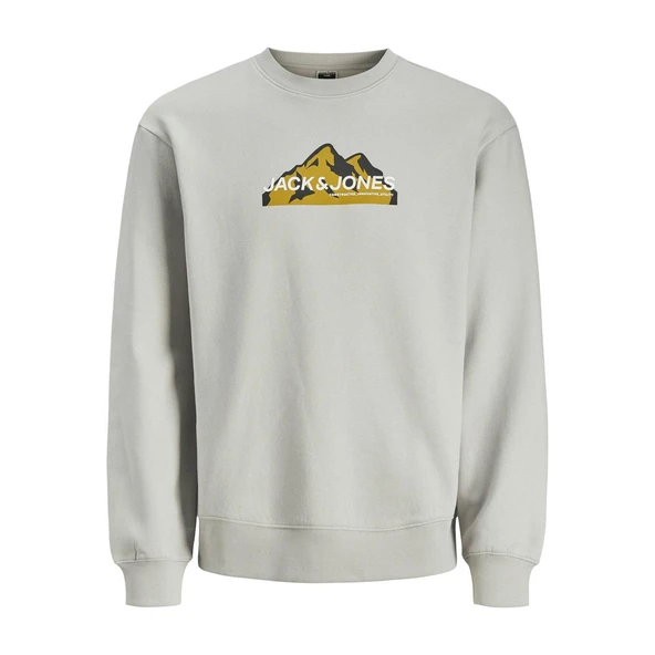 Jack & Jones 12262094 Jcomountain Logo Sweat Crew Neck Gri ürün görseli 1