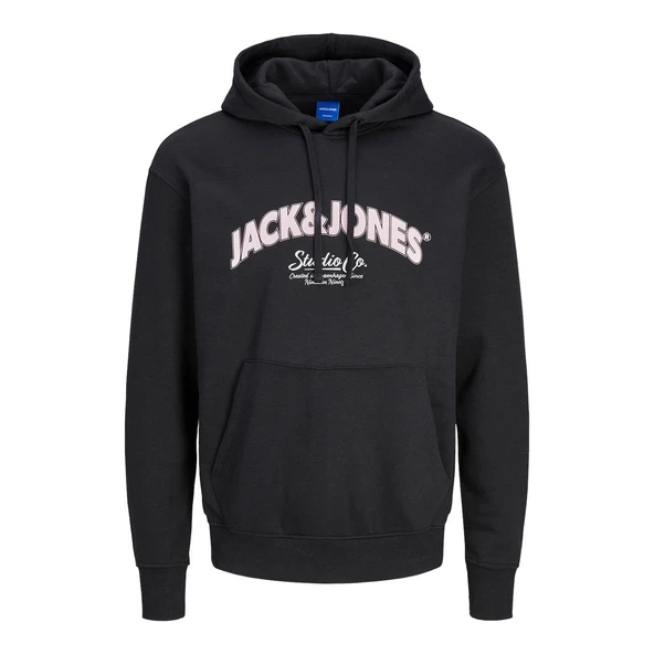 Jack & Jones 12267584 Jorbronx Arch Big Sweat Hood Ub Siyah ürün görseli 1