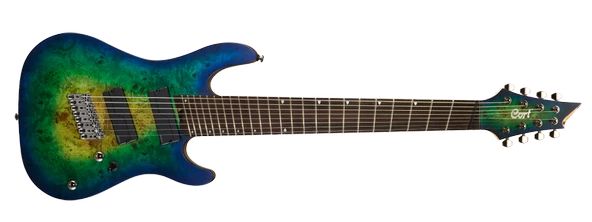 Cort KX508MS II MBB Elektro Gitar | 8 Telli Mariana Blue Burst - Multiscale ürün görseli 1