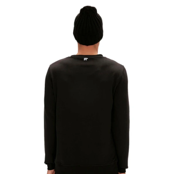 Bad Bear Reflect Bear Crewneck Sweatshirt Siyah - Resim 2