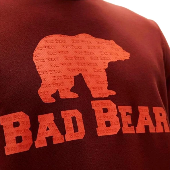 Bad Bear Logo Crewneck Sweatshirt Kahve - Resim 4