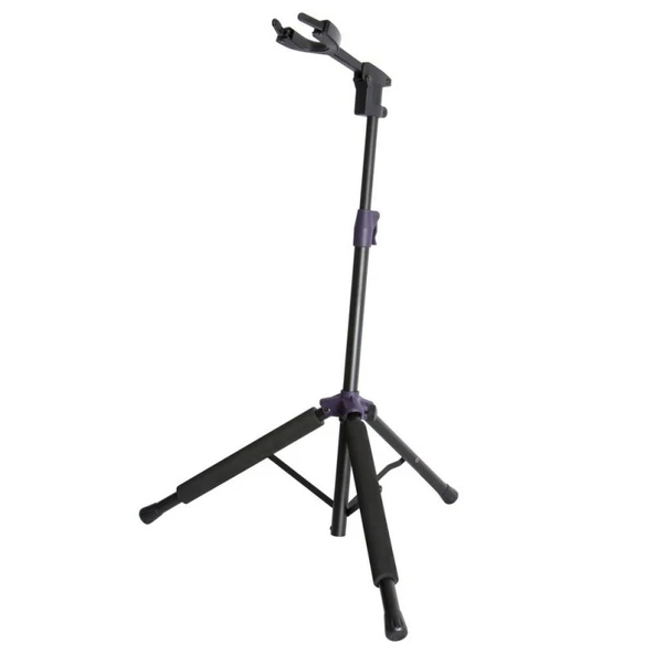 On Stage GS8200 AutoGrip Gitar Standı (Profesyonel - Güvenlikli Sehpa) | Otomatik Kilitleme Mekanizması (AutoGrip), Yükseklik Ayarlı Gövde, Enstrüman Koruyucu Sünger Kaplama | Uyum: Evrensel Gitar Uyu ürün görseli 1