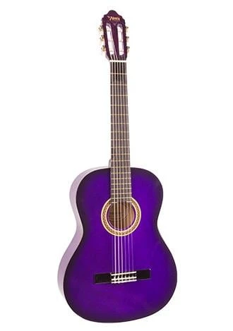 Valencia VC102TPPS Klasik Gitar 1/2 (Mor Sunburst) | Sap Çelikli - Küçük Eller İçin Rahat - Renkli ürün görseli 1
