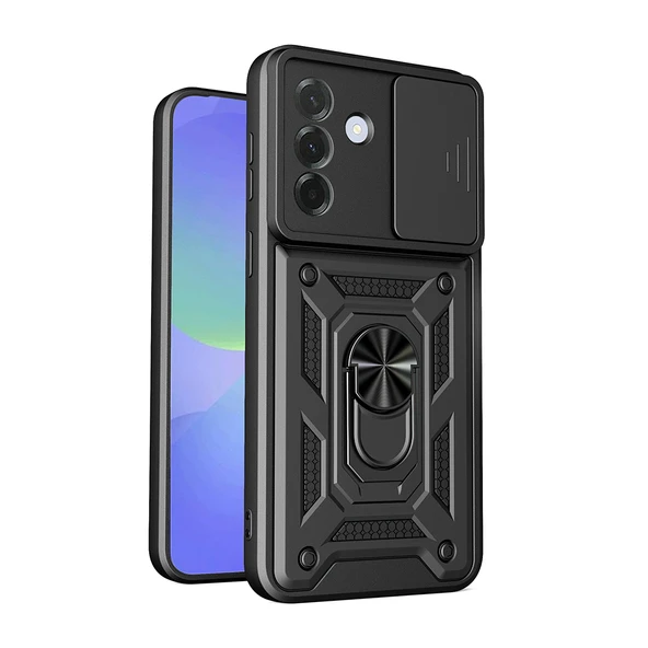 Galaxy A57 Kılıf Magnetik Standlı Kamera Korumalı Sürgülü Vega Kapak ürün görseli 1