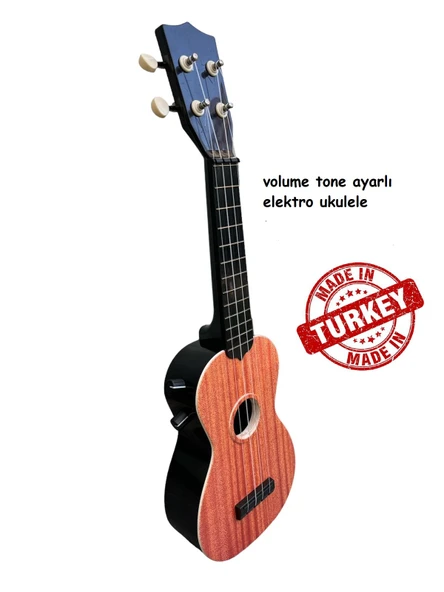 Hawiian XU21EQ-NT Elektro Soprano Ukulele (Naturel) | Dahili Eşik Altı Manyetik Sahne ve Kayıt İçin Hazır Doğal Ahşap Dokusu ürün görseli 1