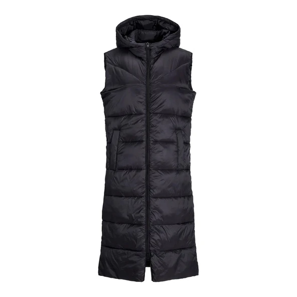JJXX 12245694 Jxnora Lightweight Long Vest Otw Siyah ürün görseli 1