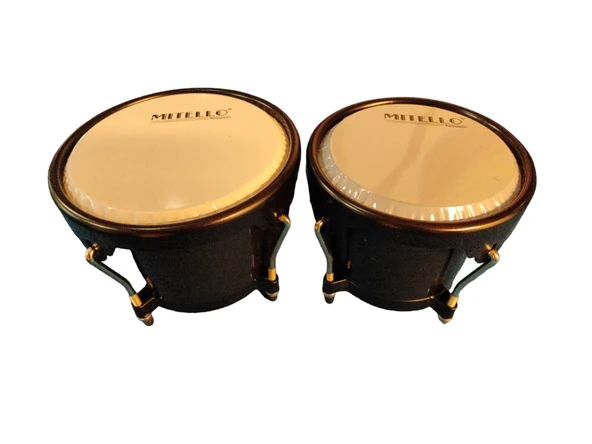 Mitello HO27BK Fiber Bongo Seti (6.5"/7.5" Siyah) | Hava Koşullarından Etkilenmeyen Fiber Gövde Doğal Deri Yüzey Güçlü Projeksiyon ürün görseli 1