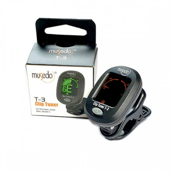 Musedo T-3 Clip-On Tuner | Klipsli Pratik Akort Cihazı ürün görseli 1