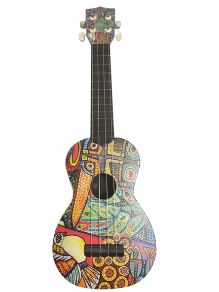 Hawaiian XU21BIRD Soprano Ukulele - Kuş Desenli (Tasarım Seri - 21 İnç) | Kuş Figürlü Kapak Tasarımı, Dengeli Orta Frekanslar, Rahat ve Yumuşak Klavye | Ölçü: 21 İnç / 53 cm (Standart Soprano Boy) ürün görseli 1