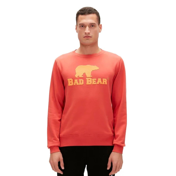 Bad Bear Logo Crewneck Sweatshirt Tarçın ürün görseli 1