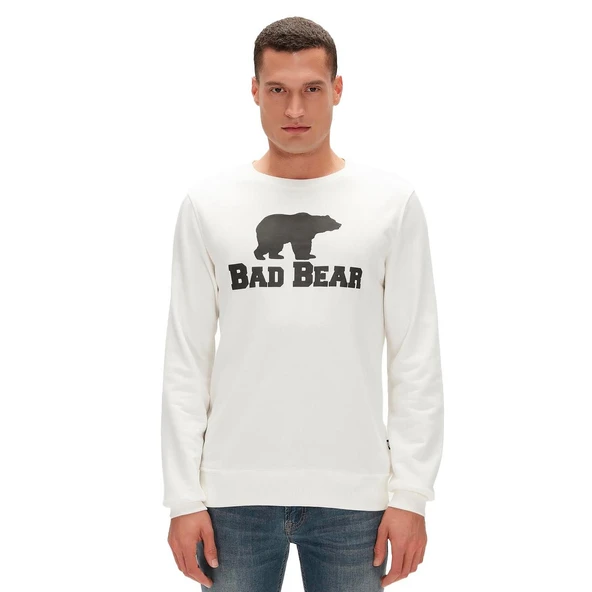 Bad Bear 20.02.12.011 Crewneck Sweatshirt Beyaz ürün görseli 1