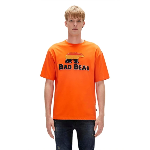 Bad Bear 23.01.07.027 Tripart T-Shirt Turuncu ürün görseli 1