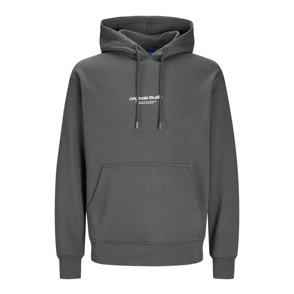 Jack & Jones 12241687 Jorvesterbro Sweat Hood Noos Füme ürün görseli 1